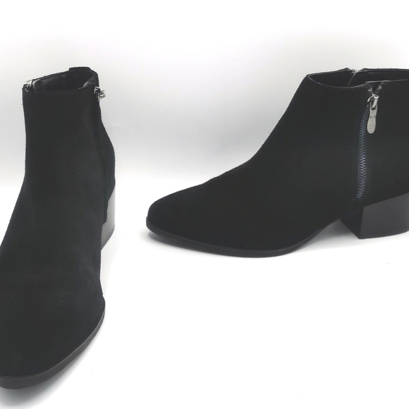 SIZE 9M ARTICA, Black Suede Ankle Rain / Winter Bootie EUC B59 - Picture 2 of 16